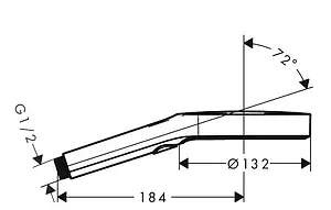 Душевой набор Hansgrohe Rainfinity 130 3jet 125см хром/графит 26852000, 3
