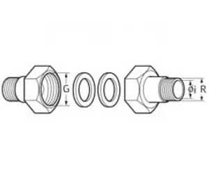 Соединение с накидной гайкой 1½&quot;в x 1&quot;н Wilo 112047195, 2