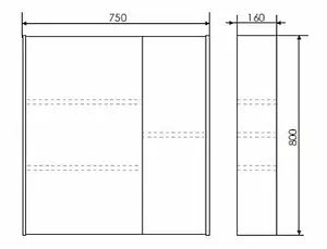 Шкаф-зеркало Comforty Женева 75 дуб белый 00004137096CF Шкаф-зеркало Comforty Женева 75 дуб белый 00004137096CF, 2