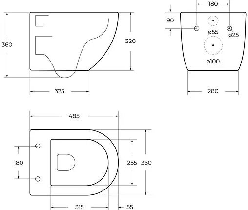 Унитаз подвесной безободковый BelBagno Uno Tornado белый BB5177CH-TOR/SC
