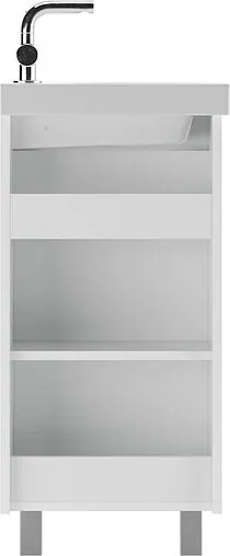 Тумба-умывальник напольный Айсберг Аура 40 белый DA2504T+S-UM-COM40/1-w