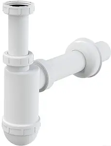 Сифон бутылочный для раковины AlcaPlast белый A43 Сифон бутылочный для раковины AlcaPlast белый A43, 1