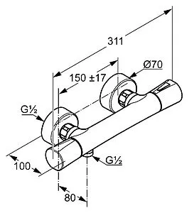 Термостат для душа Kludi Zenta белый/хром 351009138 Термостат для душа Kludi Zenta белый/хром 351009138, 2