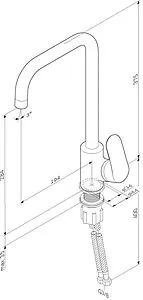 Смеситель для кухни Am.Pm Like сатин F8006011, 2