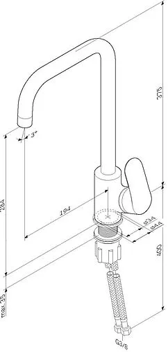 Смеситель для кухни Am.Pm Like сатин F8006011