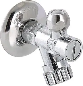 Вентиль регулирующий угловой с фильтром ½"н x ⅜"н x 10ц хром Valtec VT.282.GBC.0410 Вентиль регулирующий угловой с фильтром ½"н x ⅜"н x 10ц хром Valtec VT.282.GBC.0410, 1