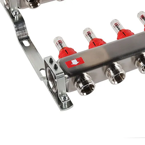 Группа коллекторная с расходомерами 8 отводов 1&quot;в/в x ¾&quot;ек Rommer RMS-1200-000008