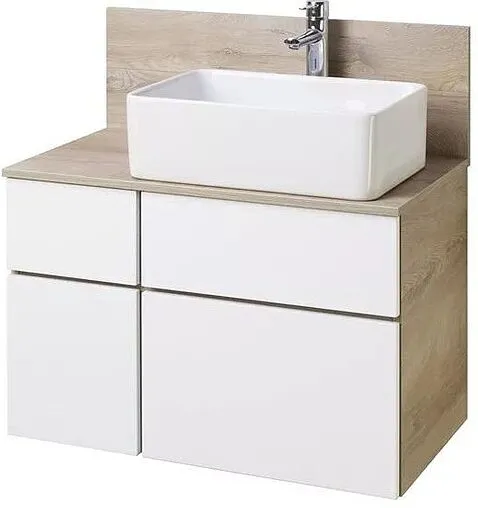 Тумба-умывальник подвесная Aquaton Мишель 80 дуб эндгрейн 1A2445K3MIDU0