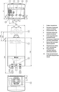 Настенный конденсационный газовый котел одноконтурный турбированный 48кВт Vaillant ecoTEC plus VU INT IV 486/5-5 H 0010021532, 2