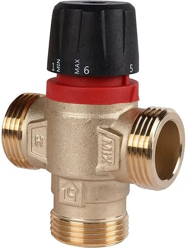 Трехходовой термостатический смесительный клапан 1&quot; +35...+60°С Kvs 1.6 Rommer RVM-0132-166025