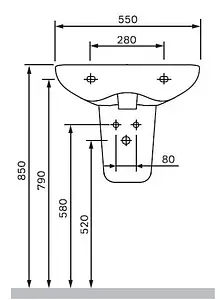 Полупьедестал Am.Pm Like белый C804970WH Полупьедестал Am.Pm Like белый C804970WH, 2