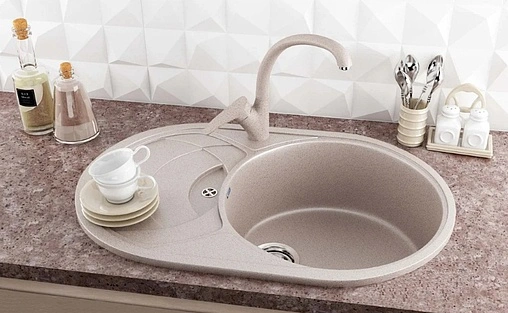 Смеситель для кухни Ulgran песочный U-001-302