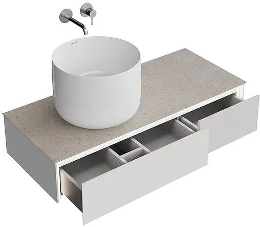 Тумба под умывальник подвесная Kerama Marazzi Magica 120 утренний серый матовый MA.120.2\MGR.M