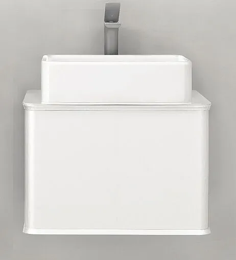 Тумба под умывальник подвесная Jorno Pastel 58 белый жемчуг Pas.01.58/P/W