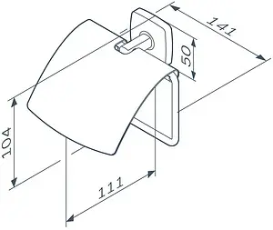 Держатель туалетной бумаги Am.Pm Gem чёрный матовый A90341422 Держатель туалетной бумаги Am.Pm Gem чёрный матовый A90341422, 2