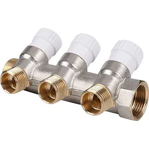 Коллектор регулирующий проходной 3 отвода ¾&quot;в/н x ½&quot;к Stout SMB 6851 341203, 1