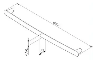 Полотенцедержатель Am.Pm Sensation хром A30346400 Полотенцедержатель Am.Pm Sensation хром A30346400, 2