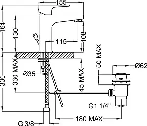 Смеситель для раковины Cezares Stella хром STELLA-LSM1-01-W0 Смеситель для раковины Cezares Stella хром STELLA-LSM1-01-W0, 2