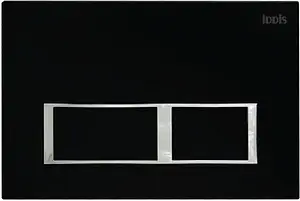 Клавиша смыва для унитаза IDDIS Unifix 061 UNI61MBi77 кнопки/черный матовый, рамка/хром глянцевый, 1