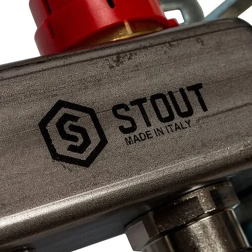 Группа коллекторная с расходомерами 7 отводов 1&quot;в/в x ¾&quot;ек Stout SMS 0907 000007