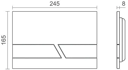 Клавиша смыва для унитаза CTESI Kali BK0202157 белый матовый