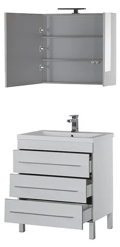 Шкаф-зеркало Aquanet Верона 75 L белый 00175381