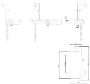 Гигиенический душ со смесителем Lemark Solo хром/белый LM7169CW, 2