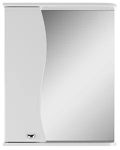 Шкаф-зеркало Айсберг Волна 55 L белый DA1044HZ, 5