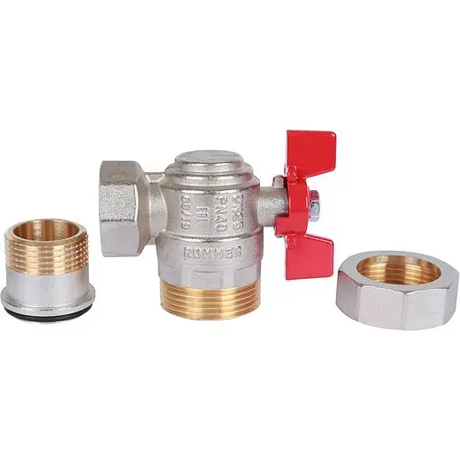 Кран шаровый с американкой угловой 1&quot;в x 1&quot;н Rommer RBV-0006-0610225