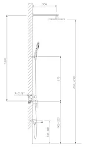 Душевая система со смесителем для ванны Timo Selene хром SX-3069/00SM (1113) Душевая система со смесителем для ванны Timo Selene хром SX-3069/00SM (1113), 2