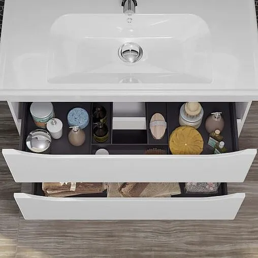 Тумба под умывальник подвесной Opadiris Элеганс 90 белый матовый 00-00006896