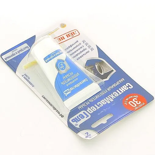 Клей-герметик анаэробный 15г синий СантехМастер Гель 61034