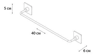 Полотенцедержатель Fixsen Square хром FX-93101 Полотенцедержатель Fixsen Square хром FX-93101, 3