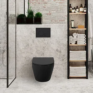 Унитаз подвесной безободковый BelBagno Colorato черный матовый BB062CHR-MB Унитаз подвесной безободковый BelBagno Colorato черный матовый BB062CHR-MB, 4