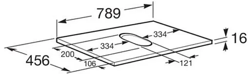 Столешница Roca The Gap 80 орех A857419517