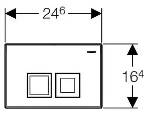 Клавиша смыва для унитаза Geberit Delta 50 115.135.46.1 хром матовый, 2