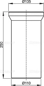 Патрубок для унитаза AlcaPlast A91-250 Патрубок для унитаза AlcaPlast A91-250, 2