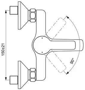 Смеситель для ванны Vidima Uno хром BA322AA Смеситель для ванны Vidima Uno хром BA322AA, 3