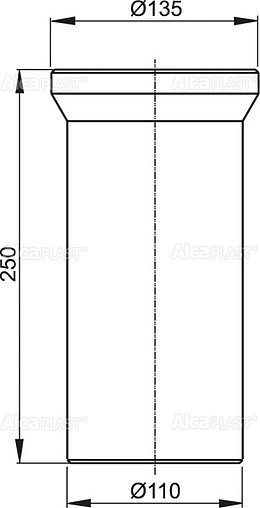 Патрубок для унитаза AlcaPlast A91-250