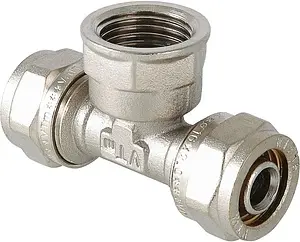 Тройник компрессионный переходной 32мм x 1¼"в x 32мм Valtec VTm.332.N.320732 Тройник компрессионный переходной 32мм x 1¼"в x 32мм Valtec VTm.332.N.320732, 1