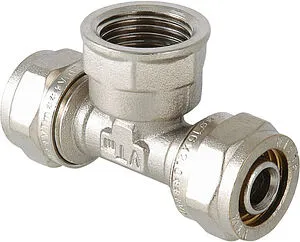 Тройник компрессионный переходной 32мм x 1¼"в x 32мм Valtec VTm.332.N.320732 Тройник компрессионный переходной 32мм x 1¼"в x 32мм Valtec VTm.332.N.320732, 1