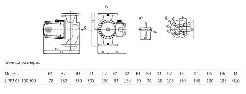 Насос циркуляционный Unipump UPF3 65-100 300 19610 Насос циркуляционный Unipump UPF3 65-100 300 19610