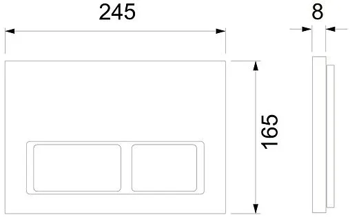 Комплект 6 в 1 TECEspring Base R K401201WCR с кнопкой TECEspring V 9940201 хром глянцевый/хром матовый