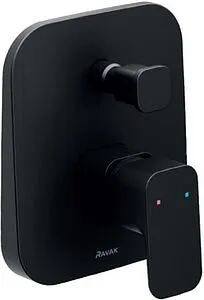 Смеситель для ванны скрытого монтажа Ravak 10° Free чёрный матовый X070158, 1