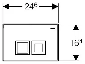 Клавиша смыва для унитаза Geberit Delta 50 115.135.21.1 хром глянцевый, 2