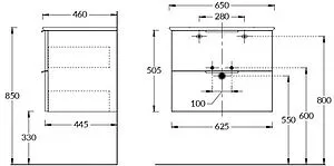 Тумба под умывальник подвесная Kerama Marazzi Piano Forte 65 белый PI.F.65\WHT Тумба под умывальник подвесная Kerama Marazzi Piano Forte 65 белый PI.F.65\WHT, 2