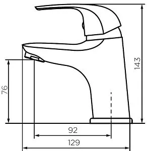 Смеситель для раковины Dorff Stark хром D1100210 Смеситель для раковины Dorff Stark хром D1100210, 2