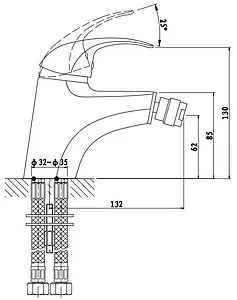 Смеситель для биде Gross Aqua Elegance хром 8523500C Смеситель для биде Gross Aqua Elegance хром 8523500C, 2