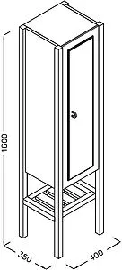 Шкаф-пенал напольный Isvea Terra 40 серый 21TR3285040I Шкаф-пенал напольный Isvea Terra 40 серый 21TR3285040I, 2