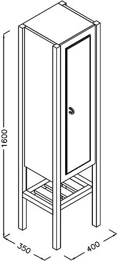 Шкаф-пенал напольный Isvea Terra 40 серый 21TR3285040I Шкаф-пенал напольный Isvea Terra 40 серый 21TR3285040I